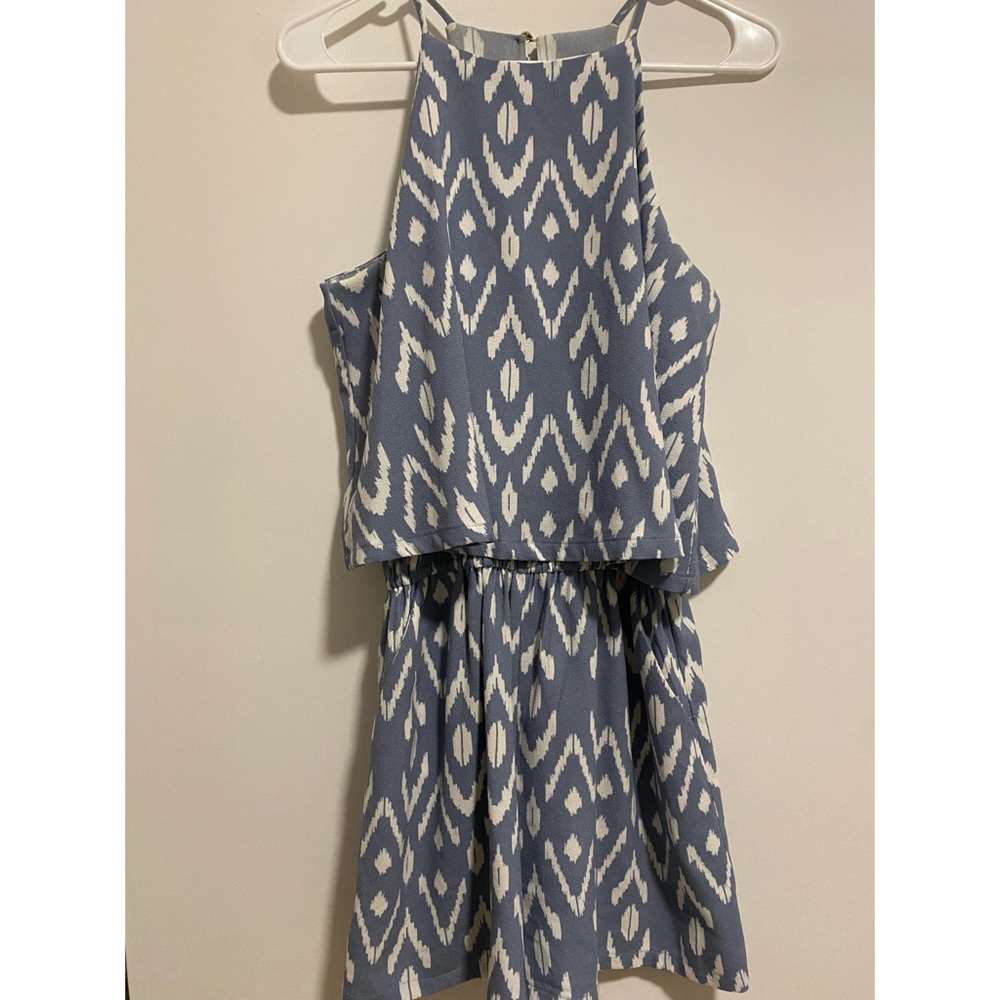 Blue Shorts Romper